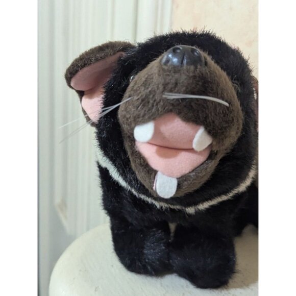 Windmill Toys Plush Australia Tassy Devil Stuffed Animal 12" Realistic Toy black - Picture 3 of 12